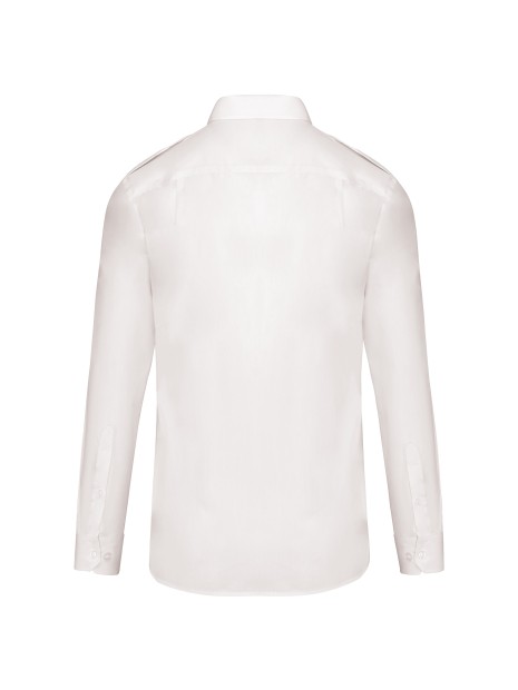 KARIBAN Chemise pilote manches longues homme /api/colors/7a92cd2d-10d2-40b4-928b-296bb7487506 personnalisable