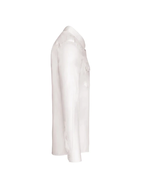 KARIBAN Chemise pilote manches longues homme /api/colors/7a92cd2d-10d2-40b4-928b-296bb7487506 personnalisable