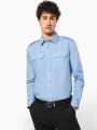 Chemises à personnaliser KARIBAN Chemise pilote manches longues homme 