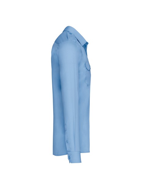 KARIBAN Chemise pilote manches longues homme /api/colors/549fa598-8d61-4fa2-82ad-90f4d2ec39ab personnalisable