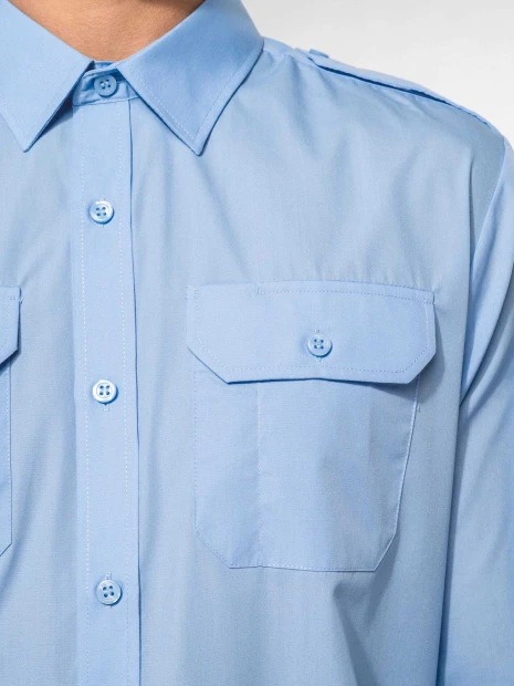 Chemises à personnaliser KARIBAN Chemise pilote manches longues homme 