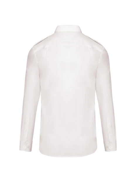 KARIBAN Chemise pilote manches longues homme /api/colors/7a92cd2d-10d2-40b4-928b-296bb7487506 personnalisable