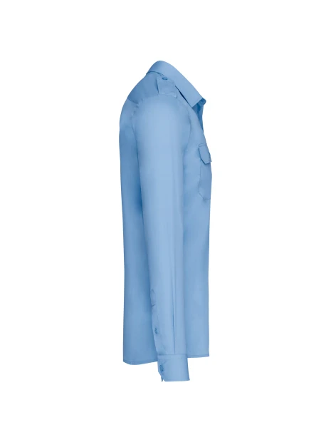 KARIBAN Chemise pilote manches longues homme /api/colors/549fa598-8d61-4fa2-82ad-90f4d2ec39ab personnalisable