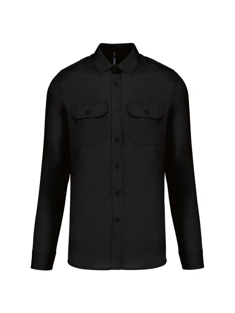 KARIBAN Chemise pilote manches longues homme /api/colors/b9fdad4a-5e94-45cb-8c03-c08b349b28c3 personnalisable