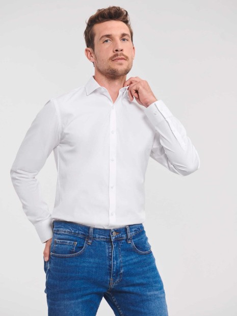 Chemises à personnaliser RUSSELL Chemise homme manches longues Ultimate stretch 