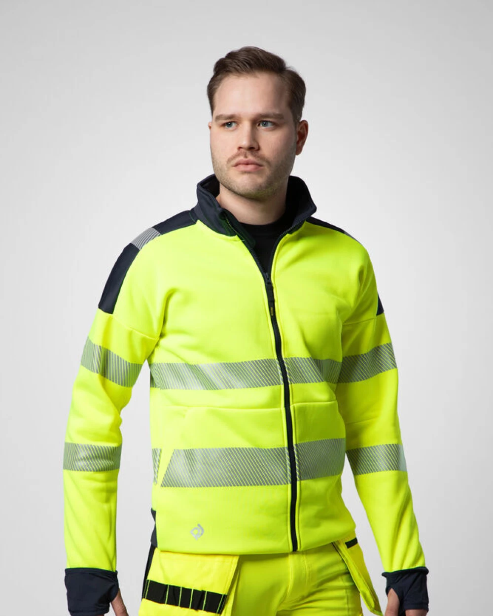 Sweaters & hoodies PROJOB 6109 SIGNALISATIESWEATER MET LANGE RITSSLUITING EN ISO 20471 KLASSE 3 voor bedrukking &amp; borduring