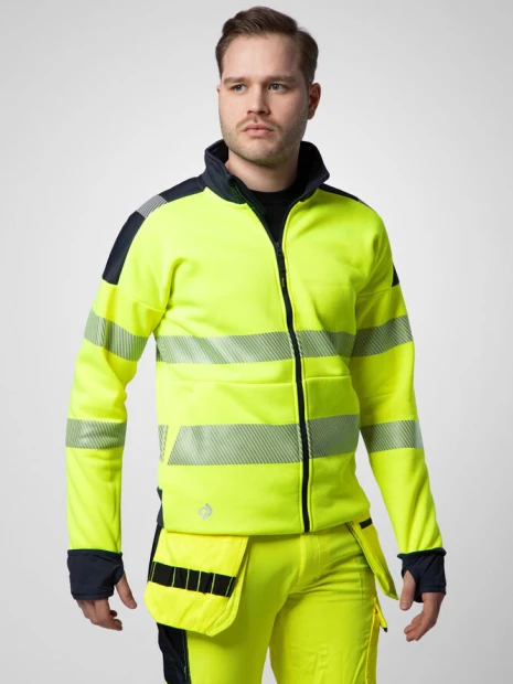 Sweat-shirts à personnaliser PROJOB 6109 SWEATSHIRT FULL ZIP - EN ISO 20471 CLASSE 3/2 