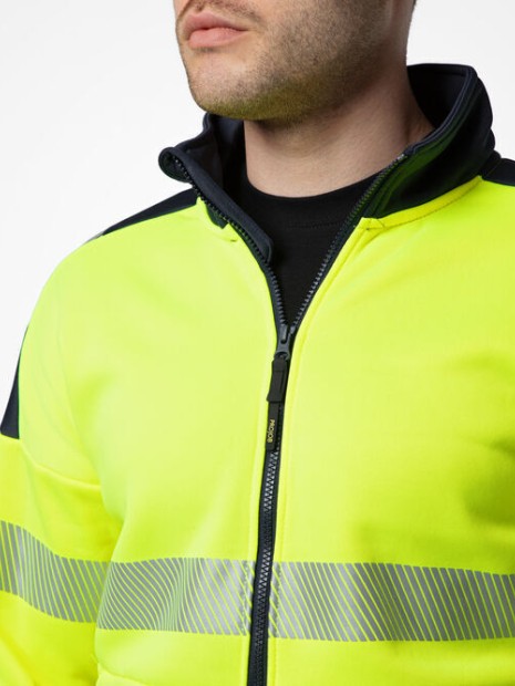 Sweat-shirts à personnaliser PROJOB 6109 SWEATSHIRT FULL ZIP - EN ISO 20471 CLASSE 3/2 