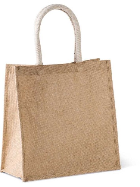 KIMOOD Sac style cabas en toile de jute - grand modèle  personnalisable