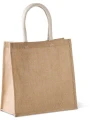 KIMOOD Sac style cabas en toile de jute - grand modèle  personnalisable
