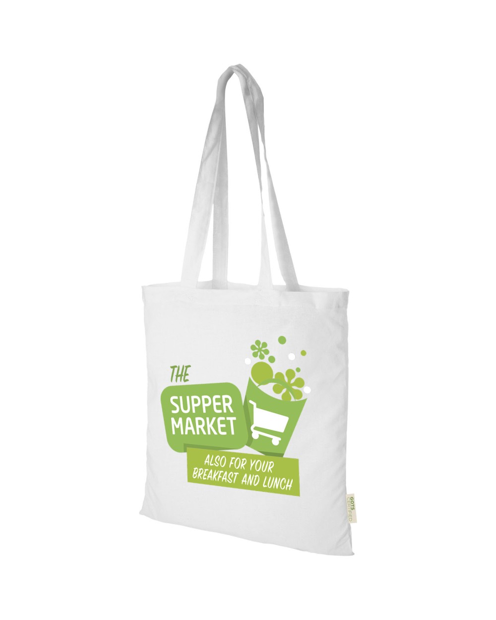 Tote bags personnalisable 4DO Sac shopping en coton organique Orissa 140 g/m² 7L