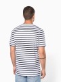 T-Shirts à personnaliser KARIBAN T-shirt rayé marin avec poche manches courtes homme 