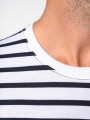 T-Shirts à personnaliser KARIBAN T-shirt rayé marin avec poche manches courtes homme 