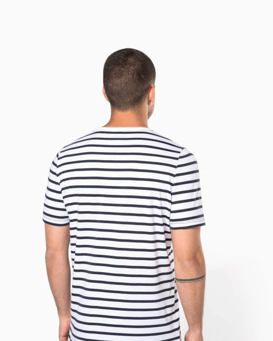 T-Shirts personnalisable Kariban T-shirt rayé marin avec poche manches courtes homme