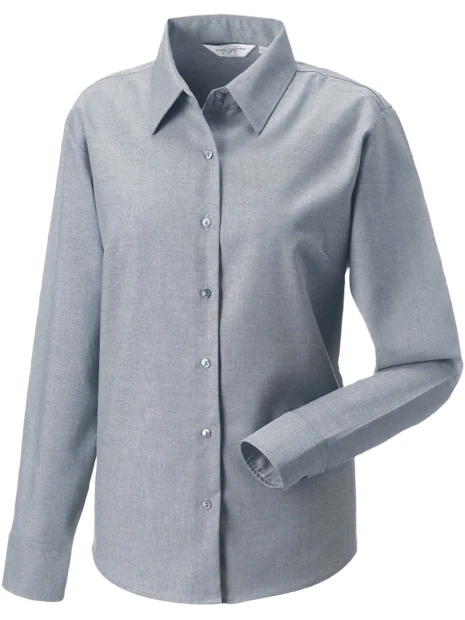 RUSSELL Chemise femme manches longues Oxford /api/colors/12080c85-8950-461d-af35-871f7cb95d1d personnalisable