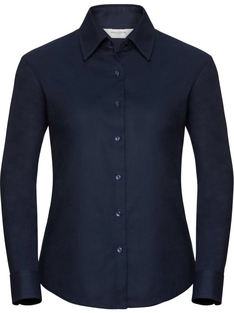 RUSSELL Chemise femme manches longues Oxford /api/colors/f616174a-642e-417a-958d-f6fb41267ae9 personnalisable