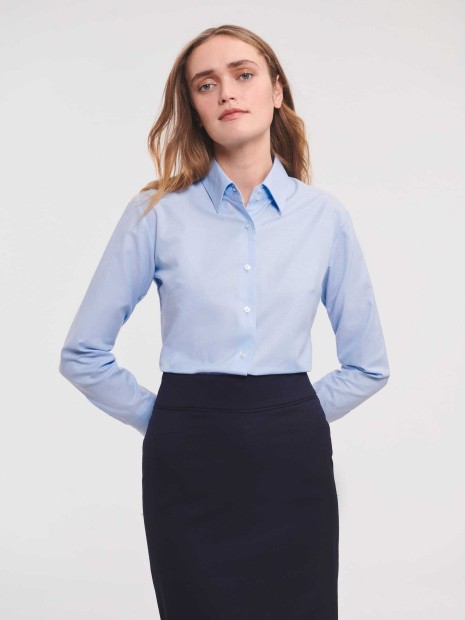 Chemises à personnaliser RUSSELL Chemise femme manches longues Oxford 
