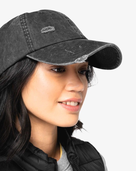 Casquettes personnalisable NATIVE SPIRIT Casquette écoresponsable effet déchiré unisexe