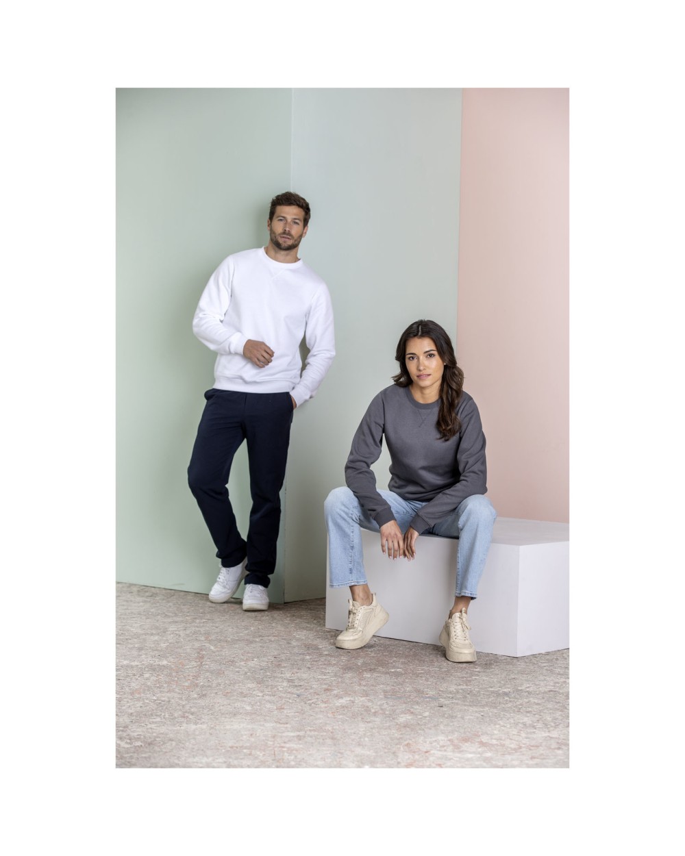 Sweat-shirts personnalisable ELEVATE Sweat à col rond Jasper bio recyclé femme
