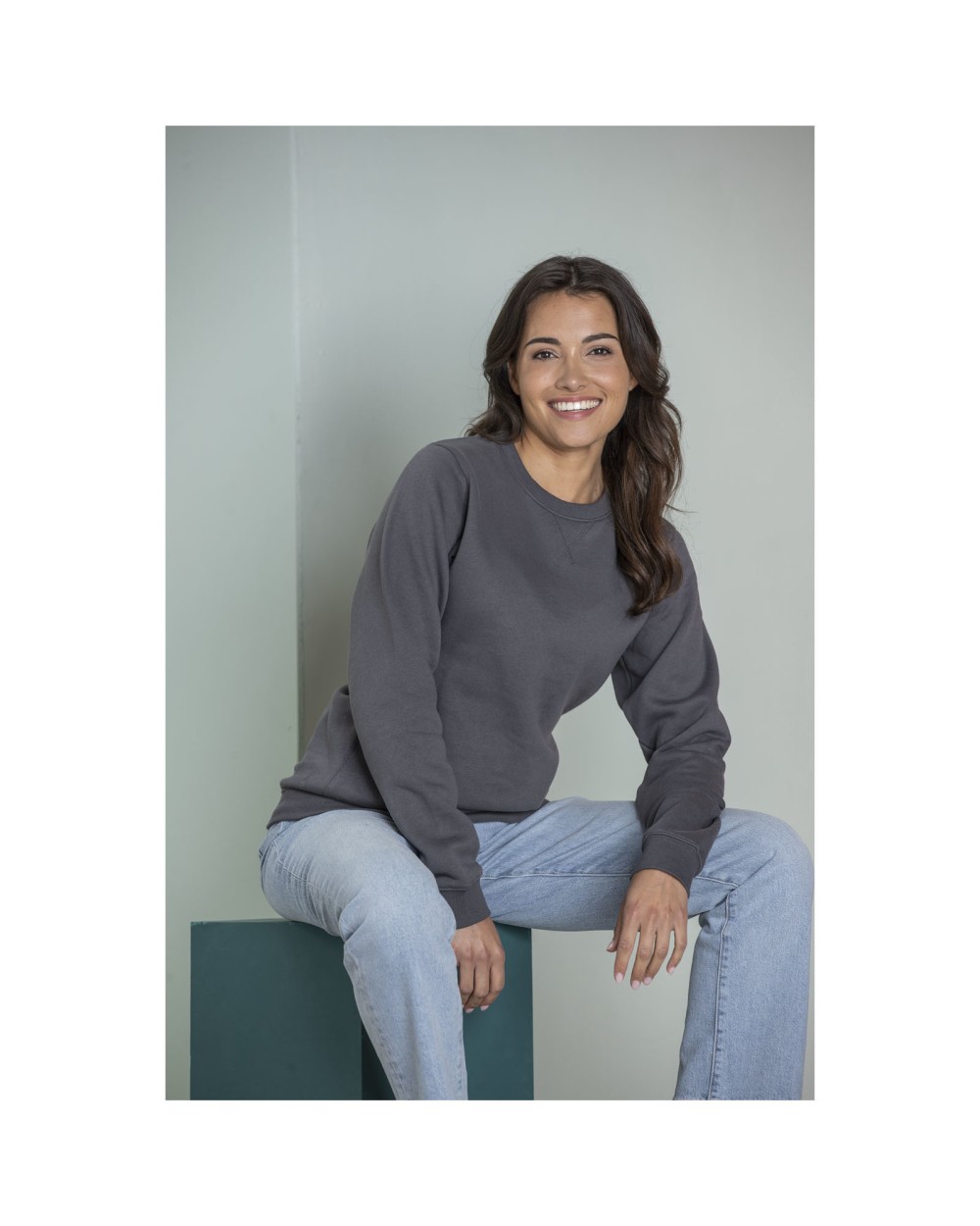 ELEVATE Jasper Pullover mit Rundhalsausschnitt aus Bio-Material für Damen Sweatshirts personalisierbar