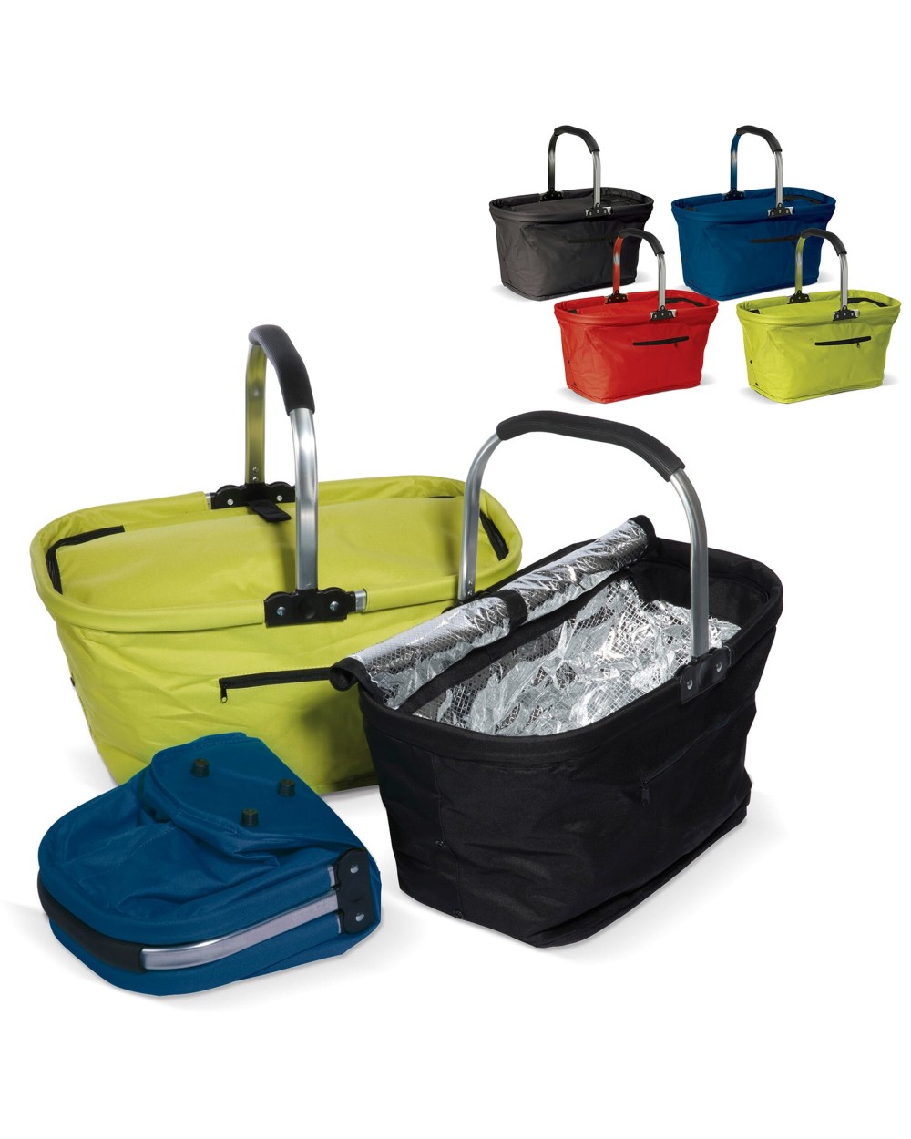 Tassen & Zakken 4DO Picknickmand opvouwbaar 2-in-1 koeltas 600D voor bedrukking &amp; borduring