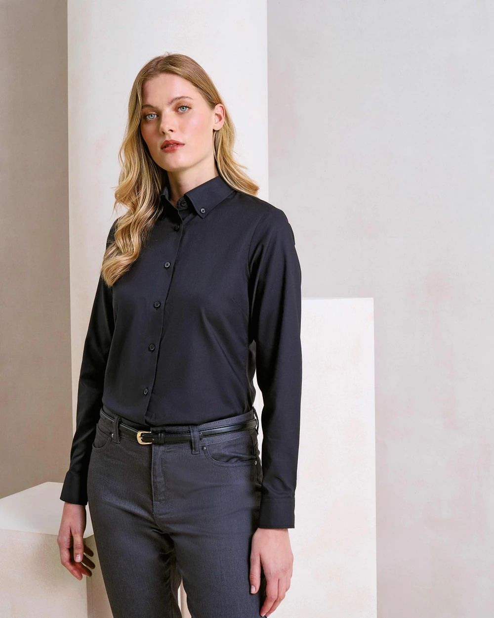 Chemises personnalisable PREMIER Chemisier Oxford Supreme à manches longues pour femme