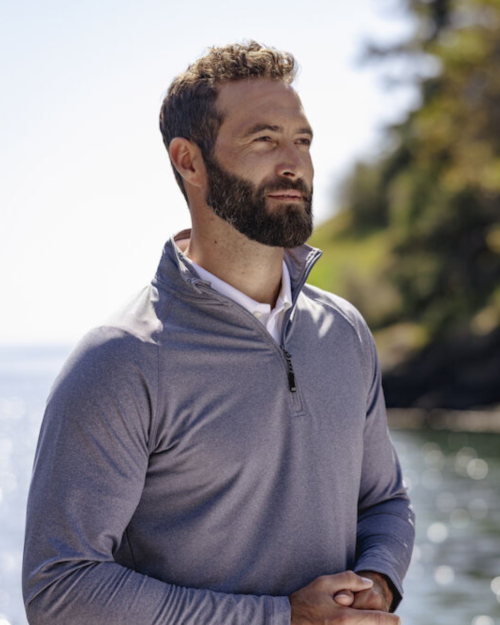 Sweaters & hoodies CUTTER & BUCK Coos Bay Half Zip Heren voor bedrukking &amp; borduring
