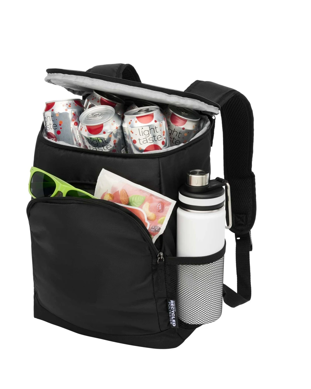 Tassen & Zakken 4DO Chillpack GRS gerecyclede koeltas rugzak voor 18 blikjes 16L voor bedrukking &amp; borduring