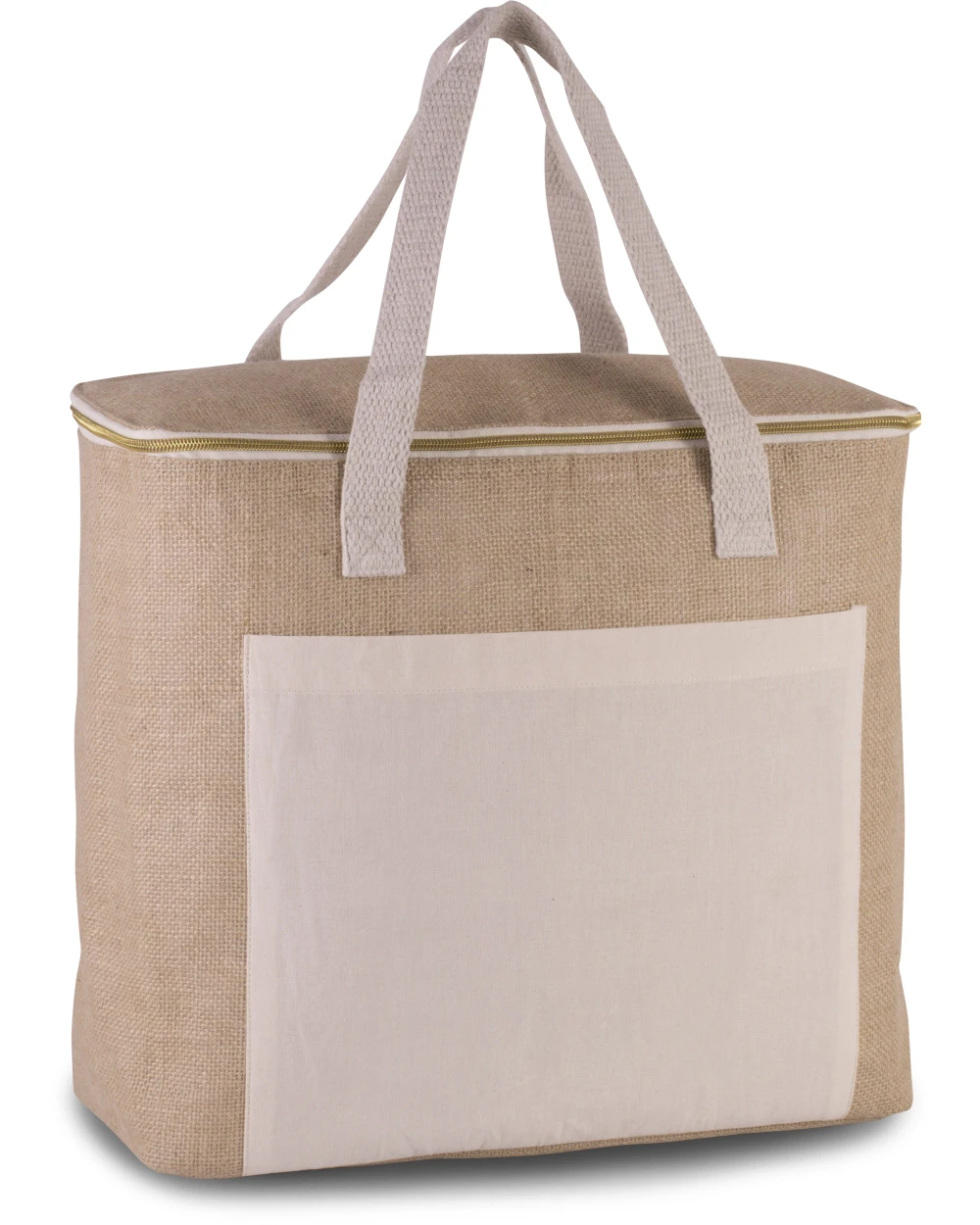 KIMOOD Große Kühltasche aus Jute Taschen personalisierbar