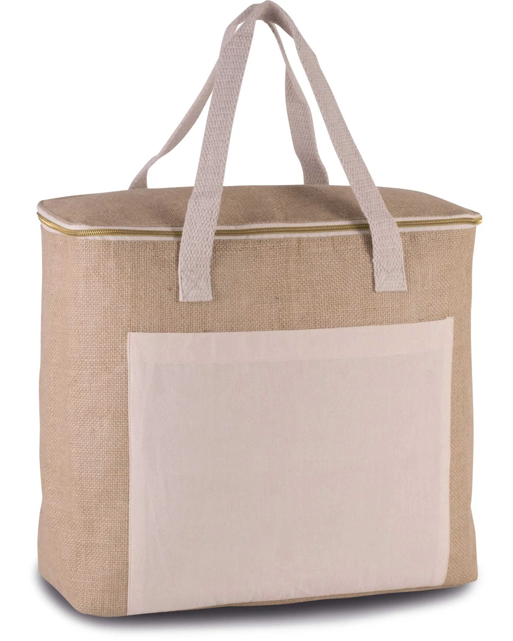 KIMOOD Große Kühltasche aus Jute Taschen personalisierbar