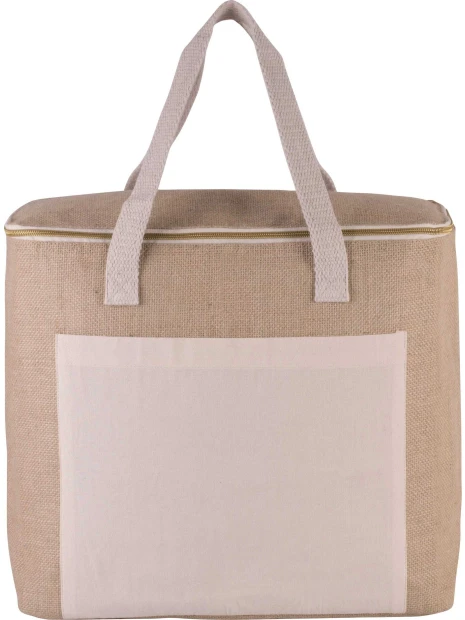 KIMOOD Sac isotherme en jute - grand modèle  personnalisable