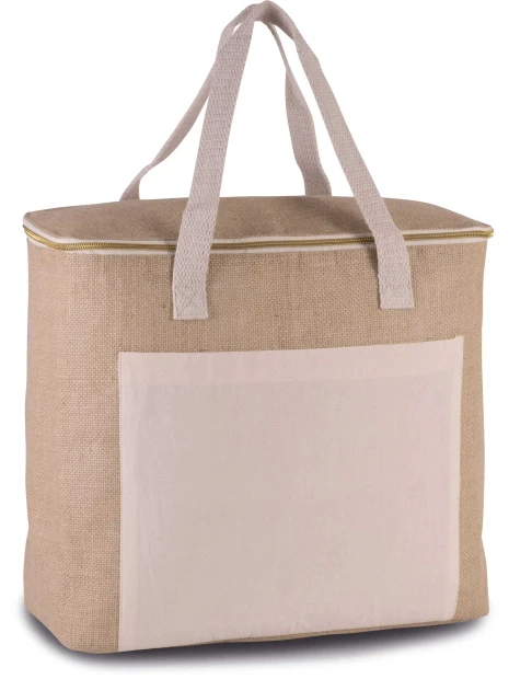 KIMOOD Sac isotherme en jute - grand modèle  personnalisable