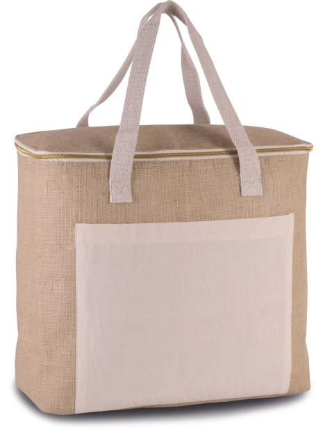 KIMOOD Sac isotherme en jute - grand modèle  personnalisable