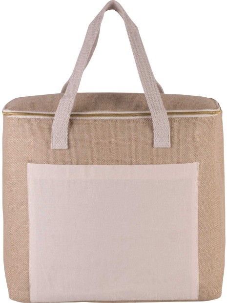 KIMOOD Sac isotherme en jute - grand modèle  personnalisable