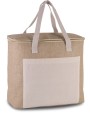 KIMOOD Große Kühltasche aus Jute Taschen personalisierbar
