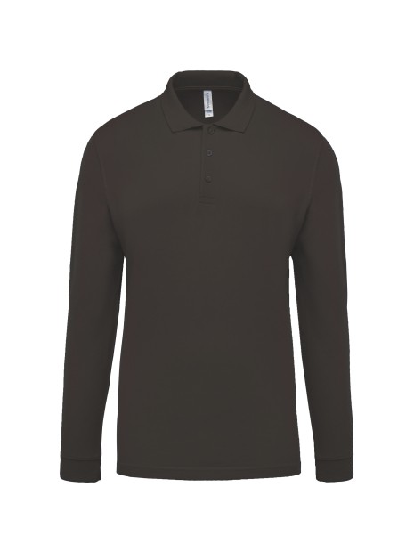 KARIBAN Polo piqué manches longues homme /api/colors/3664e9be-231a-44a8-bacd-707b001b474c personnalisable