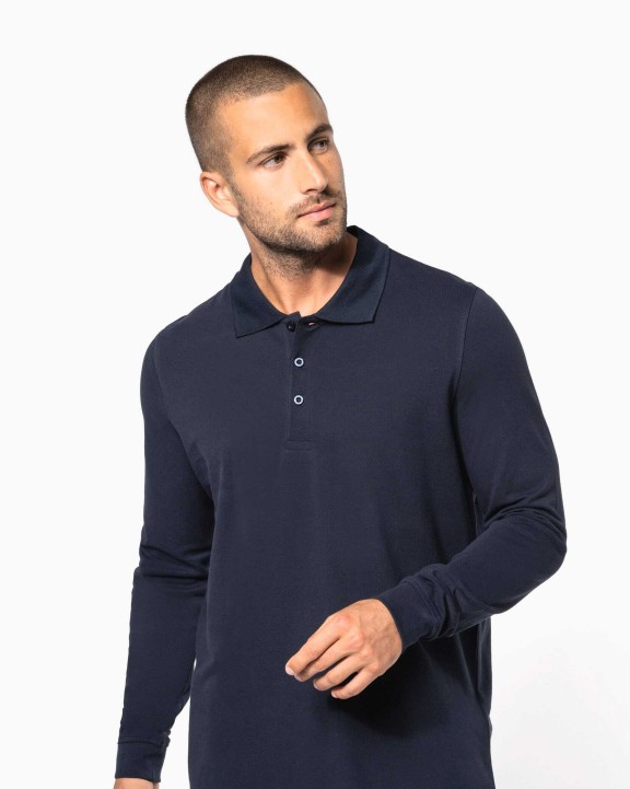 Polos personnalisable KARIBAN Polo piqué manches longues homme