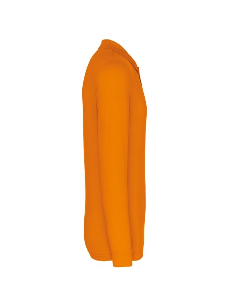KARIBAN Polo piqué manches longues homme /api/colors/d51260d5-b263-4200-988d-ee19f414959e personnalisable