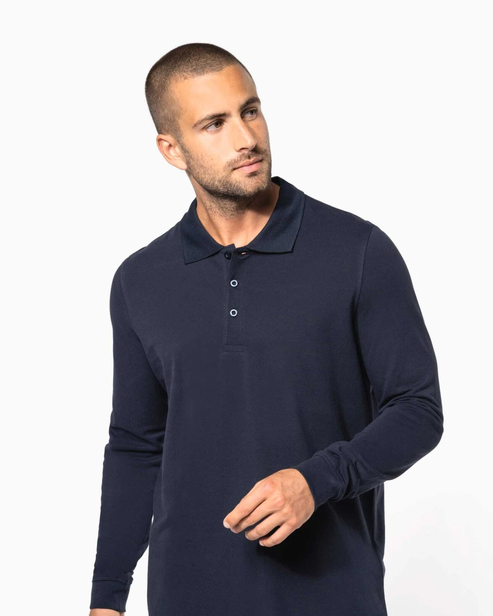Polos personnalisable KARIBAN Polo piqué manches longues homme