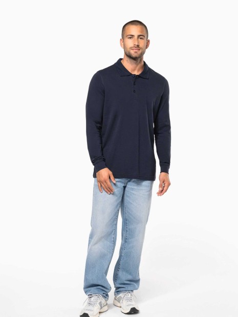 Polos à personnaliser KARIBAN Polo piqué manches longues homme 