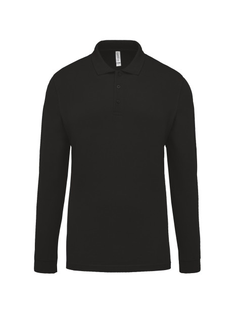 KARIBAN Polo piqué manches longues homme /api/colors/b9fdad4a-5e94-45cb-8c03-c08b349b28c3 personnalisable