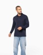KARIBAN Herren Langarm-Polohemd. Baumwollpiqué Poloshirts personalisierbar