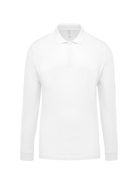 KARIBAN Polo piqué manches longues homme /api/colors/7a92cd2d-10d2-40b4-928b-296bb7487506 personnalisable