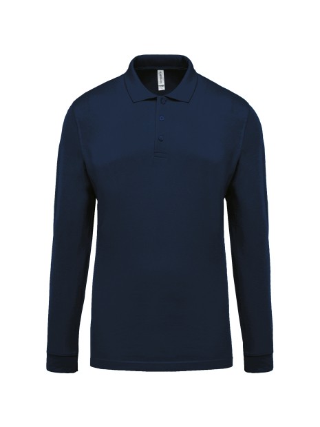 KARIBAN Polo piqué manches longues homme /api/colors/b68891a9-1d28-4f7a-8deb-775c45027afd personnalisable