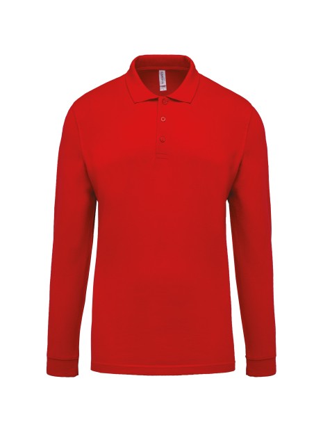 KARIBAN Polo piqué manches longues homme /api/colors/c953313a-9c9d-493b-934e-ddcf8fada2ae personnalisable