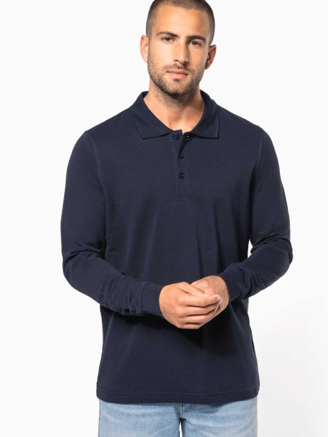 Polos à personnaliser KARIBAN Polo piqué manches longues homme 