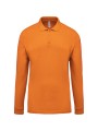 KARIBAN Polo piqué manches longues homme /api/colors/d51260d5-b263-4200-988d-ee19f414959e personnalisable
