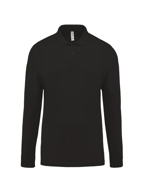 KARIBAN Polo piqué manches longues homme /api/colors/b9fdad4a-5e94-45cb-8c03-c08b349b28c3 personnalisable