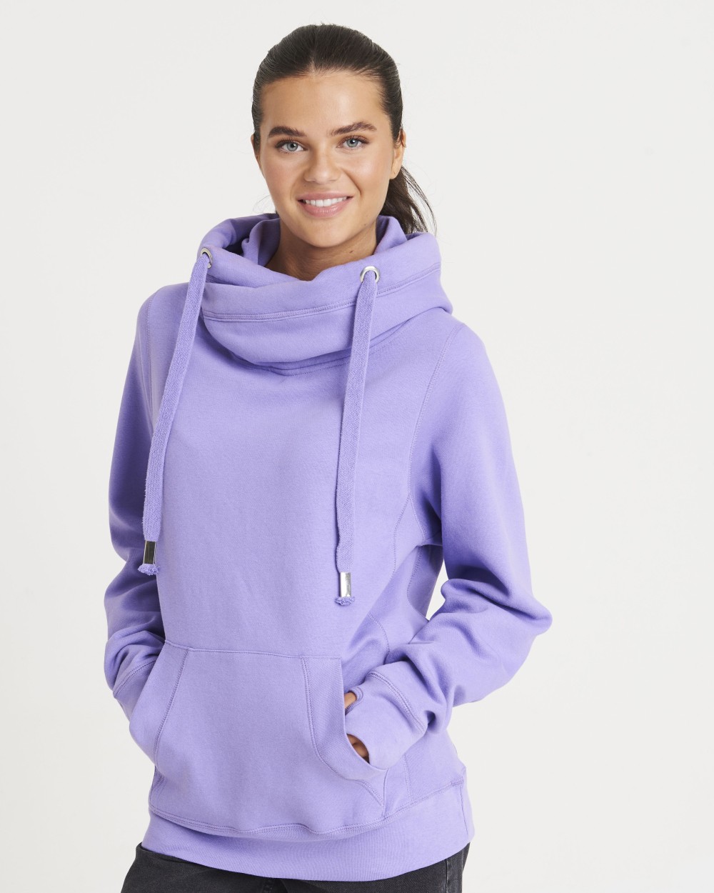 Sweaters & hoodies AWDIS CROSS NECK HOODIE voor bedrukking &amp; borduring