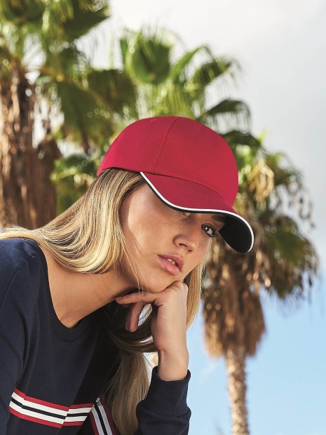 Casquettes à personnaliser BEECHFIELD AUTHENTIC 5 PANEL CAP - PIPED PEAK 